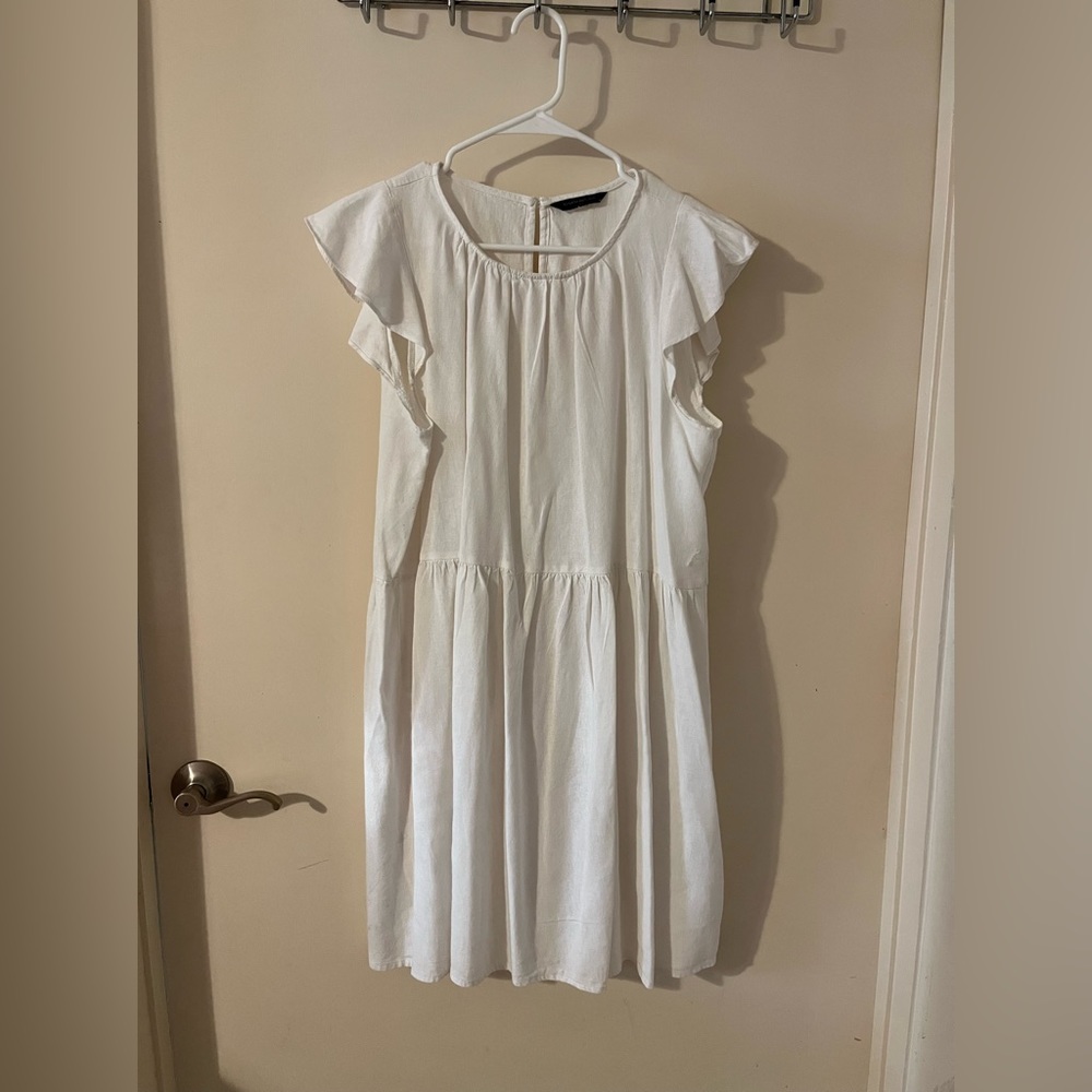 Banana Republic white linen dress